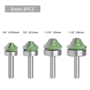 1 pièce Fraise à double profil romain de 8 mm pour le fraisage de chants et de lignes sur le bois, avec queue, en boîte - Product Image 1