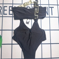 Traje de Baño Bikini de Dos Piezas con Logotipo Personalizado en 3D, Muestra Gratis, para Mujer, Cuello Redondo, Ropa de Playa