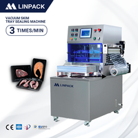Machine de scellage de barquettes sous vide semi-automatique LINPACK SUS304 avec fonction MAP pour l'alimentation