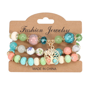 Fashion Jewelry Tree Of Life <b>Beaded</b> <b>Bracelets</b> Resin Zinc Alloy Unisex Gift Made In China - Product Image 5