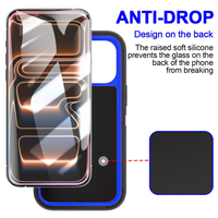 Coque de protection antichoc Armor Defender pour iPhone 17 16 Pro Max 13 12 Mini 15 14 Plus 16E 17 Air, en PC rigide + TPU avec support