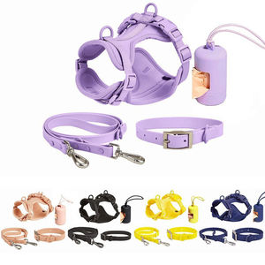 उच्च गुणवत्ता वाले कस्टम वाटरप्रूफ कुत्ते हार्नेस सेट pvc neoprene समायोज्य कॉलर पट्टा बड़े और छोटे कुत्तों के लिए - Product Image 1