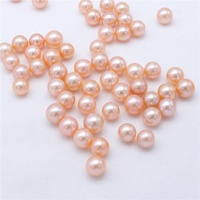 Perle d'eau douce naturelle de couleur pêche de forme ronde de qualité AAAA+ de 10 à 12 mm, perle lâche Edison