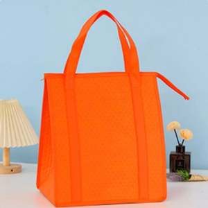 Bolsas Térmicas Reutilizables de Color Naranja, No Tejidas, con Aislamiento Térmico y Cierres para Entrega de Almuerzos, para Mantener Pasteles o Jugos Fríos o Calientes - Product Image 2