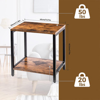 Support de table court pour petit espace métal noir petites tables d'extrémité Mini table basse table de chevet imprimante chambre