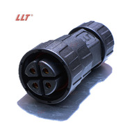 Connecteur étanche LLT Factory 600V 35A M25 IP68, connecteur circulaire mâle/femelle 2-8 broches pour éclairage LED extérieur