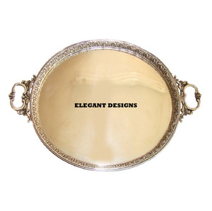 Creative Design Oval Shape Brass <b>Serving</b> Tray Handmade <b>Serving</b> <b>Platter</b> at Best Price Table Decorative Wholesale <b>Serving</b> Dish - Product Image 1