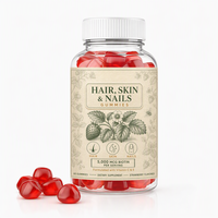 Gummies Cheveux Peau Ongles Série OEM Multi-formules Différentes Formes Saveurs de Fruits Assorties Faible MOQ Emballage Personnalisé Disponible