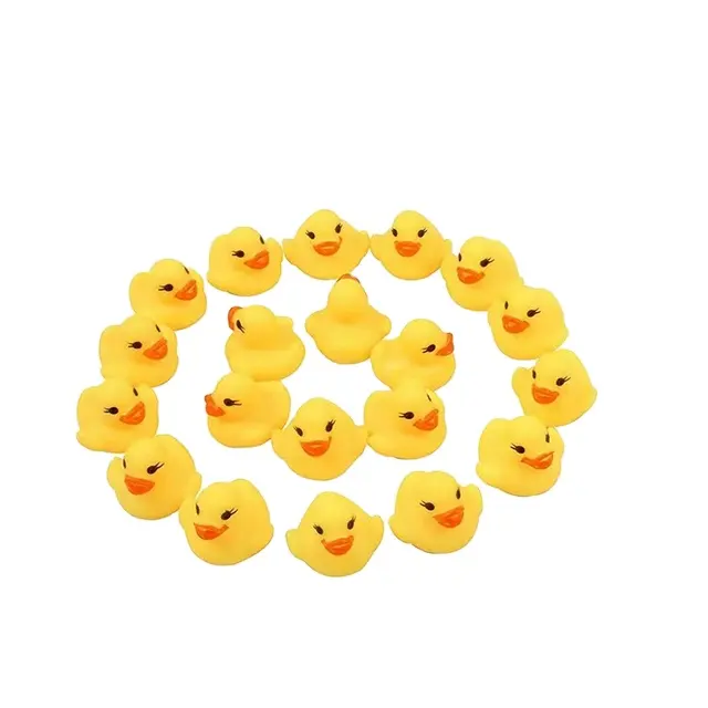 Tempo Toys RTS Rubber Ducks 12pcs Float & Squeak Small Rubber Ducks Bulk Baby banyo oyuncak jouets de bain Bath Toys