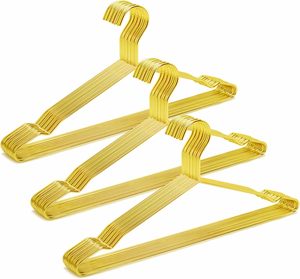 Cintres pour vêtements d'animaux de compagnie, couleur or, mini-cintre, petit cintre en métal pour chien Teddy, chat, poupée, support de vêtements pour animalerie - Product Image 1