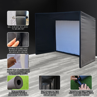 Kit d'enceinte de simulation de golf avec rembourrage de sécurité complet et rideau occultant, compatible avec les moniteurs de lancement