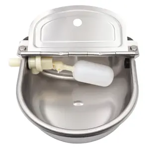 Automatic Stainless Steel Cow Waterer Bowl Goat Cattle Drinking Bowl Draining Hole Float Valve Water Trough For Sale