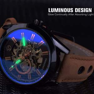 Forsining นาฬิกากลไกสำหรับผู้ชายนาฬิกาหนังแท้สลักลายโลโก้3D แบรนด์หรู - Product Image 5