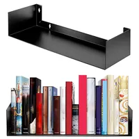 JH-Mech Modernes, robustes Bücherregal in Metall-L-Form Bücherregal aus Metall Unsichtbares Bücherregal Wandre gale Bücherregale