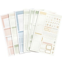 Feuilles d'autocollants personnalisées pour journal et agenda mensuel, en gros, pour agendas et planificateurs, pour scrapbooking et loisirs créatifs