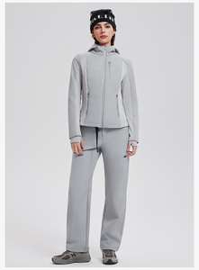 Ensemble de Caleçons en Velours de Haute Qualité, Veste en Duvet de <span class=keywords><strong>Canard</strong></span> et Gilet Tricoté Chaud, 3 en 1, pour Femmes en Plein Air - Product Image 4