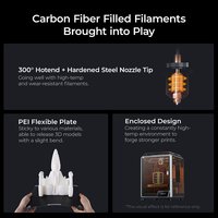 Imprimante 3D FDM K1C à nivellement automatique haute précision, vitesse d'impression maximale de 600 mm/s, filament en fibre de carbone applicable, modèle 3D