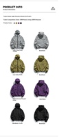 Blouson bomber unisexe streetwear avec col à capuche, fermeture éclair coupe-vent pour les activités de plein air