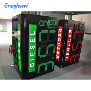 แผงวงจรไฟ LED <span class=keywords><strong>7</strong></span>ส่วนสำหรับสถานีบริการน้ำมันสีฟ้าแดง - Product Image 1