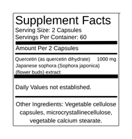 Complément végétarien OEM/ODM - Capsules de quercétine haute pureté pour hommes et femmes