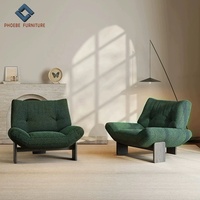 Fauteuils individuels créatifs Foshan Phoebe, nouveau modèle vert olive, avec rembourrage doux et moelleux, généreux et confortables