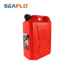 SEAFLO 5 갤런 레드 플라스틱 가솔린 캔 알코올 드럼 폭발 방지 가솔린 탱크 잔디 깎는 기계 atv