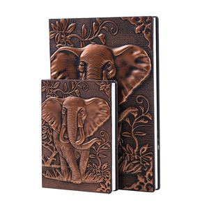 Elefante Ufficiale A5 Foderato Antico Fatto A Mano In Rilievo In Pelle <span class=keywords><strong>Notebook</strong></span> Diario di Viaggio - Product Image 6