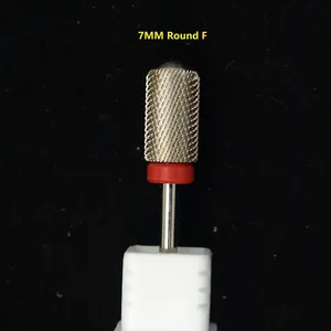 New Silver! Quality 6.6mm Big Round Top barrel Original Tungsten steel Carbide Manicure Nail <b>drill</b> <b>bit</b> File Accessories - Product Image 3