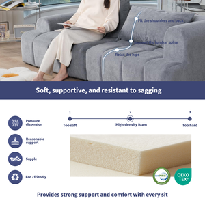 أريكة فوم مقطعية من وحدات مفرغة ، أريكة إسفنجية مضغوطة مقطعية لغرفة المعيشة - Product Image 3