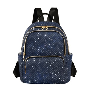 Sac à dos de luxe en velours côtelé rayé pour adolescente, avec poignée souple, collection 2023, vente en gros - Product Image 1