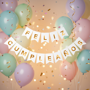 Guirlande Joyeux Anniversaire Lettres Blanches Dorées 16 Pièces 4M Bannière de Fête - Product Image 3