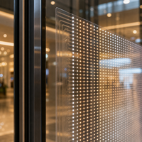 Écran publicitaire LED transparent pour vitrine de centre commercial