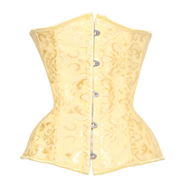 Corsé Moldeador de Cuerpo con Varillas, Estilo Vintage, Jacquard con Encaje, para Mujer, Faja Reductora de Cintura