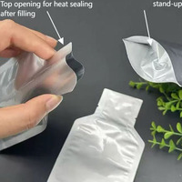 Sachets miniatures de 20 ml et 30 ml en HDPE/PET, formes spéciales, imprimés en héliogravure, pour échantillons de gel énergétique, miel ou liquides.