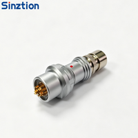 Conector de Aviación Impermeable Macho y Hembra F102, Compatible con el Conector Circular de Desconexión Rápida Fischer, Corto