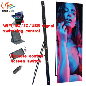 Iklan tipis tahan air Poster Digital penuh warna/jendela toko layar 65 dalam ruangan RGB Led Video tiang dinding mendukung kustom - Product Image 2