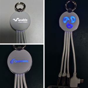 Cable USB Múltiple Corto 3 en 1, Cable de Carga con <span class=keywords><strong>Adaptador</strong></span> Trenzado de Nailon con Conectores Tipo C y Micro USB <span class=keywords><strong>para</strong></span> Teléfonos Celulares y Más - Product Image 6