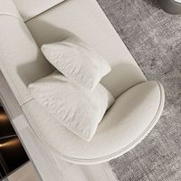 Ensemble de canapé sectionnel 2 places crème nordique en forme de L canapé d'angle blanc pour la maison hôtel utiliser une éponge pour le confort salons élégants