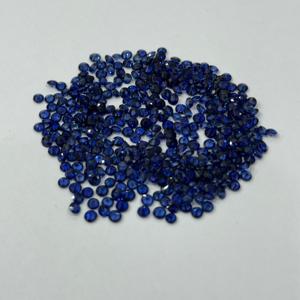 พลอยแซฟไฟร์เม็ดกลมสีฟ้ากระจายแบบหลวมตัดได้อย่างดีเยี่ยม - Product Image 3