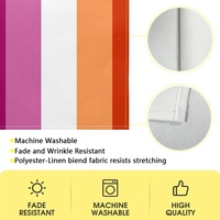 Chemin de table en polyester à motif personnalisé arc-en-ciel gay avec impression lesbienne, pour événements spéciaux et aménagement de fêtes à domicile