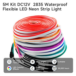 RGB <strong>LED</strong> <strong>Strip</strong> 5m 10m 15m Waterproof <strong>Led</strong> Neon Light 2835 5050 12V 30Leds/M Flexible Lighting Ribbon Tape Controller <strong>Adapter</strong> Set - Product Image 1