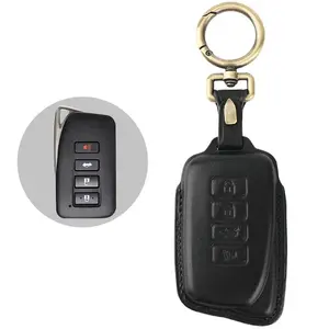Чехол для автомобильного ключа из натуральной кожи с цепочкой для ключей для Lexus, чехол для автомобильного ключа, аксессуар