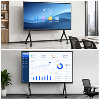 Écran LED mobile pliable pour les réunions et les présentations Tout-en-un Affichage numérique intelligent pour conférences LED Mur d'écran