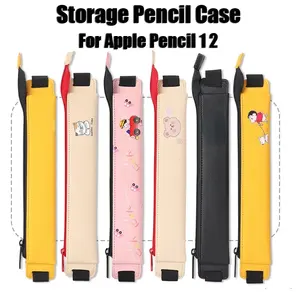 กระเป๋าดินสอลายการ์ตูนน่ารักสำหรับ Apple Pencil 1 2ปลอกปากกาสไตลัสกันน้ำกระเป๋าป้องกันเต็มรูปแบบอุปกรณ์กระเป๋า