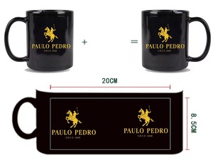 Tasses de 11 oz personnalisables avec logo, fourniture transfrontalière, tasse en céramique noire de 11 oz à motif floral, tasse <span class=keywords><strong>Endorphin</strong></span>, tasse à sublimation - Product Image 3