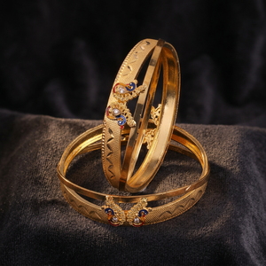 Bijoux de mode Kada plaqués or avec diamant Bijoux remplis d'or Oro Joyeria Cuivre Laiton Chapado En Oro Oro Laminado - Product Image 6