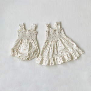Tutina Estiva Senza Maniche per Bambine con Stampa Floreale, Abbigliamento per Bambini - Product Image 3