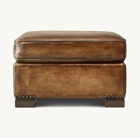 Fauteuil club classique OEM Sassanid, ensembles de mobilier de luxe pour la maison, bibliothèque, fauteuil en cuir vintage et ottoman