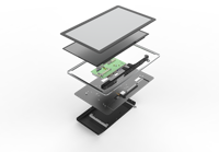 Monitor USB Layar Sentuh 10.1 Inci Industrial Metal Plus Rugged Glass, PC Sentuh Android Windows10 Opsional