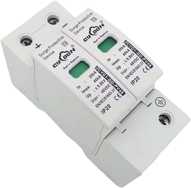 Hot Selling DC SPD Surge Protective Device 1P 2P 40kA 120/240V Lightning Arrester Parafoudre Dc Solaire for Solar PV Systems